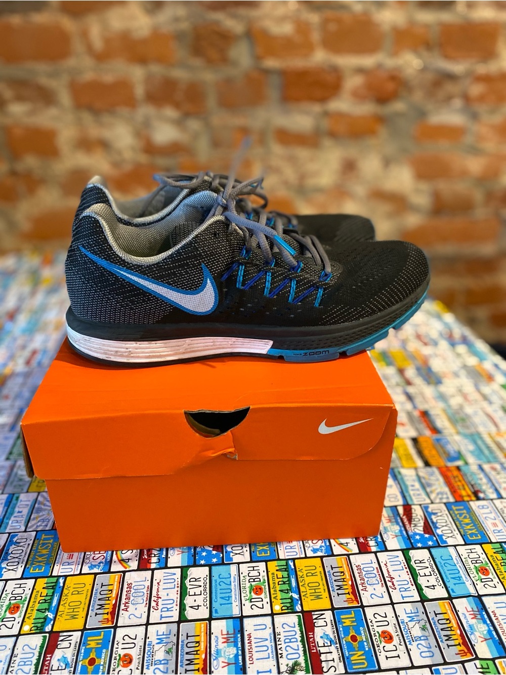 Nike Air Zoom Vomero Men's Size 9 Black Running Cross Training Pre-owned